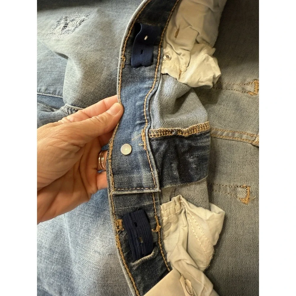 NWT Old Navy Karate Slim Built In‎ Flex Rip And Repair Patch Jeans Boys Sz. 18